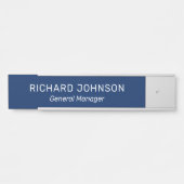 Classy Elegant Custom Name Title Employee Kantoor Deurbordje (Voorkant)