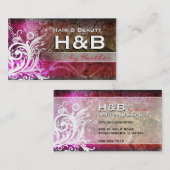 Classy & Elegant Flourish Salon/Haarstylist Card Visitekaartje (Voorkant / Achterkant)