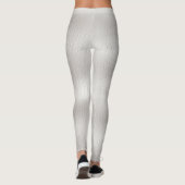 Classy Elegant Gepersonaliseerd Faux Wit Leder Leggings (Achterkant)