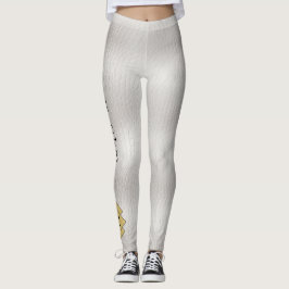 Classy Elegant Gepersonaliseerd Faux Wit Leder Leggings