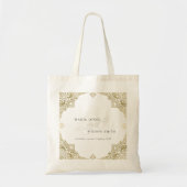 Classy Elegant Gold Art Deco huwelijk Tote Bag (Voorkant)