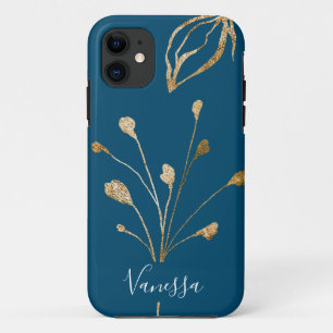 Classy Elegant Gold bloemen iPhone 11 Hoesje