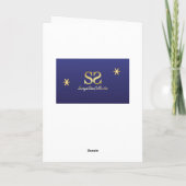Classy Elegant Gold Blue-kerstboom Feestdagen Kaart (Achterkant)