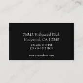Classy Elegant Gold en Black Visitekaartje (Achterkant)