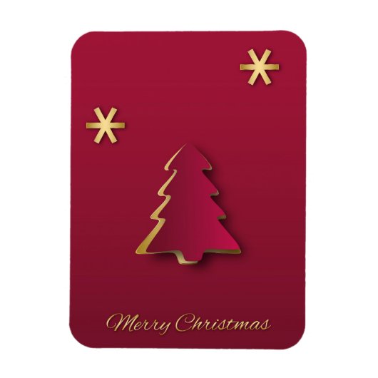 Classy Elegant Gold Red-kerstboom Magneet (Verticaal)
