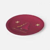 Classy Elegant Gold Red-kerstboom Papieren Bordje (Gekanteld)