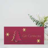 Classy Elegant Gold Red-kerstboomkaartje (Staand voorkant)