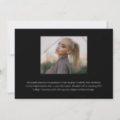 Classy Elegant Gold Script Text Afstuderen 3 Foto Aankondiging (Achterkant)