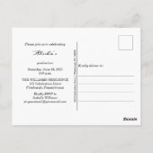 Classy Elegant Gold Text Afstuderen 1 Photo DK Blu Briefkaart (Achterkant)