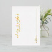 Classy Elegant Gouden Folie Bruiloft Advies Kaart (Staand Voorkant)
