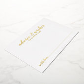 Classy Elegant Gouden Folie Bruiloft Advies Kaart (Gedraaid)