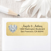 Classy Elegant Gouden Folie Bruiloft Retouradres Etiket (Insitu)