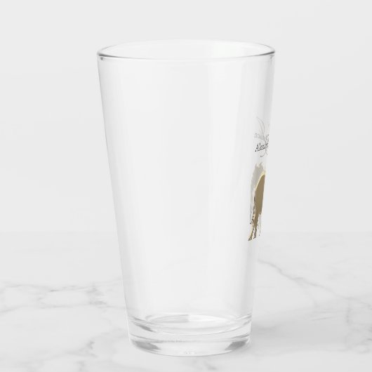 Classy Elegant Gouden Olifant Monogrammed Glas (Rechts)