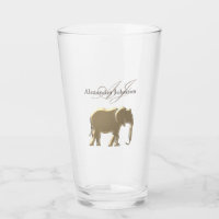 Classy Elegant Gouden Olifant Monogrammed