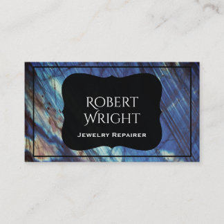 Classy Elegant Labradorite donkerblauw Visitekaartje