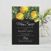 Classy Elegant Lemon Bridal Shower Kaart (Staand voorkant)