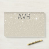 Classy Elegant Luxury White Glitter Post-it® Notes (Op bureau)