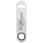 Classy Elegant Marble Personalized Groomsmen Speed Flessenopener (Voorkant)