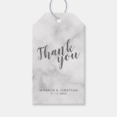 Classy Elegant Marmeren Trouwgunst Dank u Cadeaulabel (Voorkant)