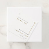 Classy Elegant Minimal Gold Typography Baptisme Bedankjes Labels (In situ)