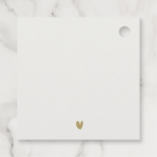 Classy Elegant Minimal Gold Typography Baptisme Bedankjes Labels (Achterkant)