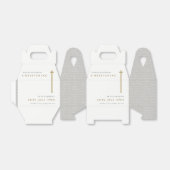 Classy Elegant Minimal Gold Typography Christening Bedankdoosjes (Uitgevouwen)