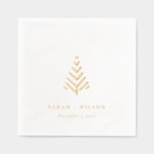 Classy Elegant Minimal Simple Tree Wedding Folie Servetten (Voorkant)