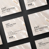 Classy Elegant Modern Luxe Goudfolie Vierkante Visitekaartje