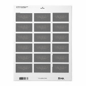 Classy Elegant Neutrals & Grey Return Address Etiket (Full Sheet)