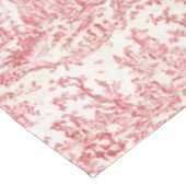 Classy Elegant Rode Franse Country Toile Tafelkleed (Gekanteld)