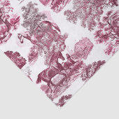 Classy Elegant Rustic Magenta Horses Country Toile Tissuepapier (Detail)