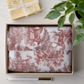 Classy Elegant Rustic Red Horses Country Toile Tissuepapier (Geschenk)