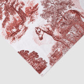 Classy Elegant Rustic Red Horses Country Toile Tissuepapier (Detail)