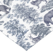Classy Elegant Rustiek Blauw Bos Dieren Toile Korte Tafelloper (Hoek)