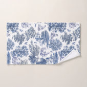 Classy Elegant Rustiek Blauw Land Toile Bad Handdoek (Handdoek)