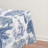 Classy Elegant Rustiek Blauw Land Toile Tafelkleed (Voorbeeld)