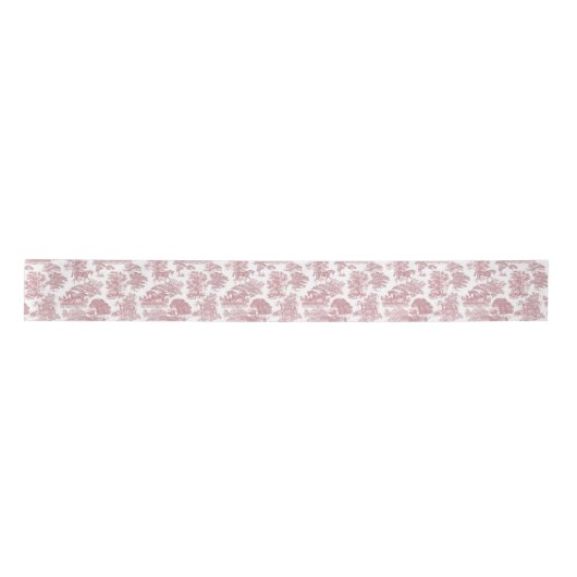 Classy Elegant Rustiek Roze Paarden Country Toile Lint (Voorkant)