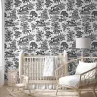 Classy Elegant Rustiek Zwart Wit Paard Tegel