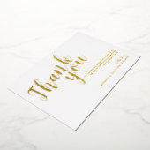 Classy Elegant Wedding Bedankt Folie Uitnodiging (Gedraaid)