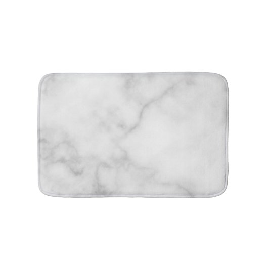 Classy Elegant White Marble Pattern Badmat (Voorkant)