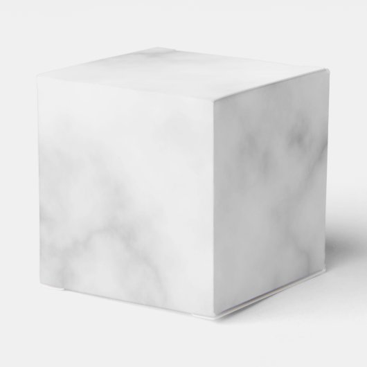 Classy Elegant White Marble Pattern Bedankdoosjes (Achterkant)
