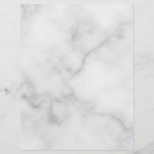 Classy Elegant White Marble Pattern Briefhoofd