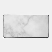 Classy Elegant White Marble Pattern Bureaumat (Voorkant)