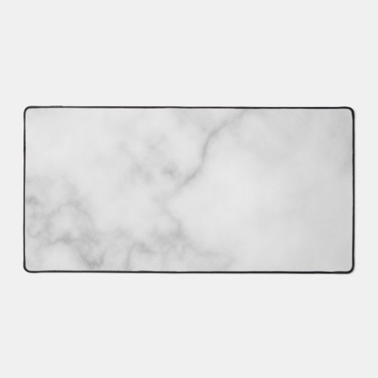 Classy Elegant White Marble Pattern Bureaumat (Voorkant)