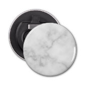 Classy Elegant White Marble Pattern Button Flesopener (Voorkant)