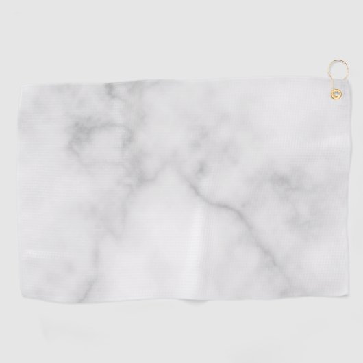 Classy Elegant White Marble Pattern Golfhanddoek (Horizontaal)