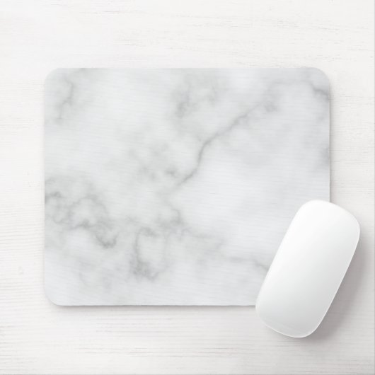 Classy Elegant White Marble Pattern Muismat (Met muis)