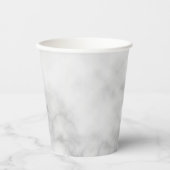 Classy Elegant White Marble Pattern Papieren Bekers (Voorkant)