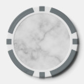 Classy Elegant White Marble Pattern Poker Chips (Voorkant)