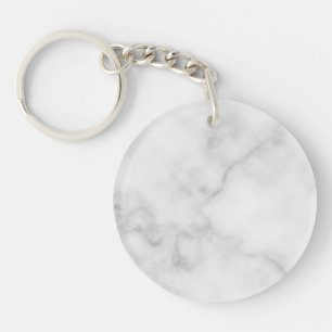 Classy Elegant White Marble Pattern Sleutelhanger